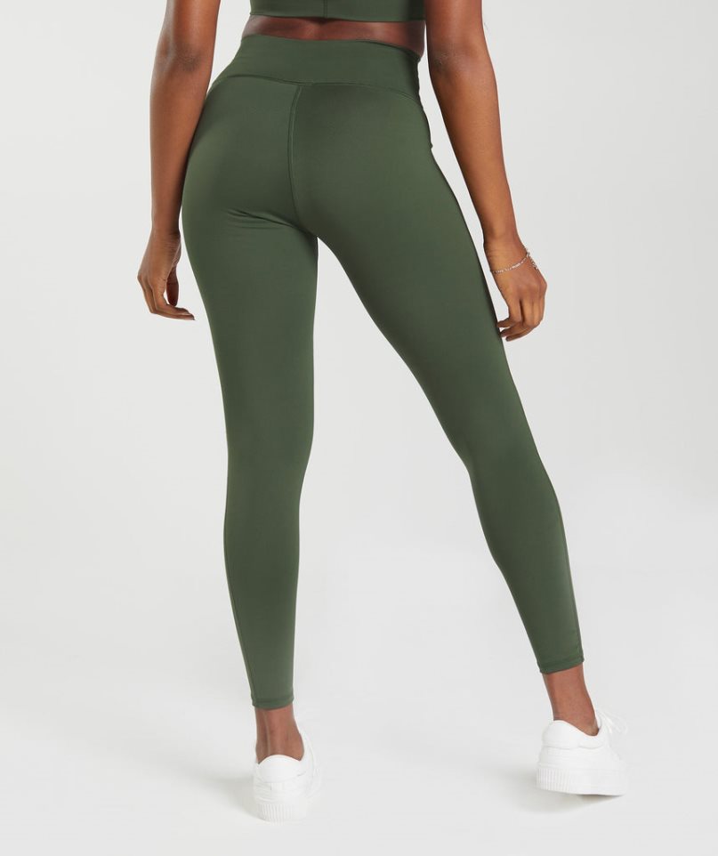 Women's Gymshark Elevate Leggings Olive | NZ 9WIYGP